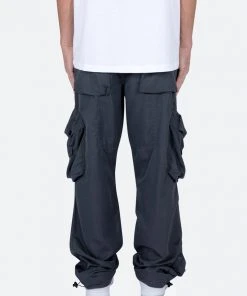 Mnml Lightweight Cinch Cargo Pants - Faded Black