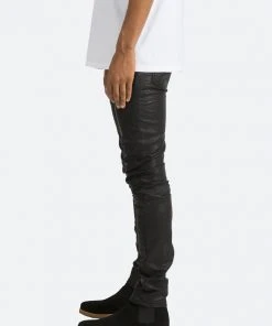 Mnml M134 Leather Pants - Black Denim