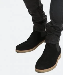 Mnml M134 Leather Pants - Black Denim