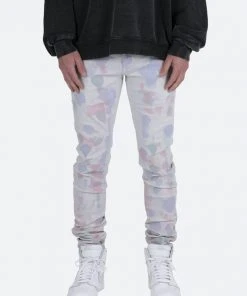 Mnml M363 Painted Slim Denim - Off White