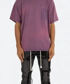Mnml Missing Pocket Tee - Purple Tops