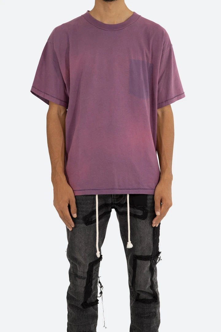 Mnml Missing Pocket Tee - Purple Tops