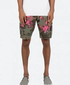 Mnml Painted Cargo Shorts - Camo