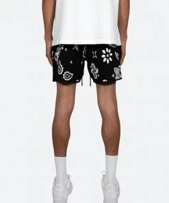 Mnml Bottoms Paisley Knit Shorts - Black