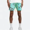 Mnml Paisley Knit Shorts - Teal Bottoms