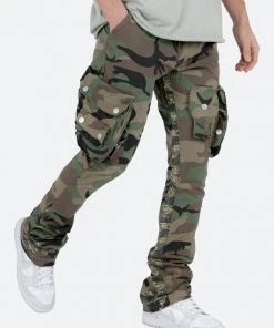 Mnml Patch Pocket Flare Cargo Pants - Camo