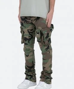 Mnml Patch Pocket Flare Cargo Pants - Camo