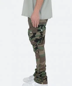 Mnml Patch Pocket Flare Cargo Pants - Camo