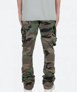 Mnml Patch Pocket Flare Cargo Pants - Camo