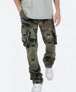 Mnml Patch Pocket Flare Cargo Pants - Camo