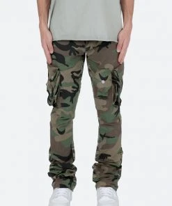 Mnml Patch Pocket Flare Cargo Pants - Camo