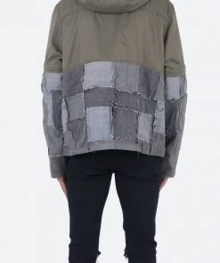 Mnml Patchwork Anorak Jacket - Olive Outerwear
