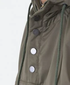 Mnml Patchwork Anorak Jacket - Olive Outerwear