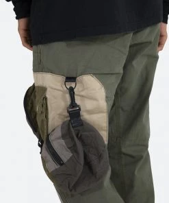 Mnml Patchwork Cargo Pants - Olive