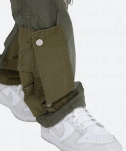 Mnml Patchwork Cargo Pants - Olive