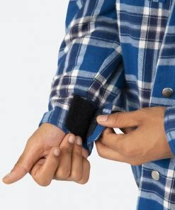 Mnml Plaid Work Jacket - Blue/White