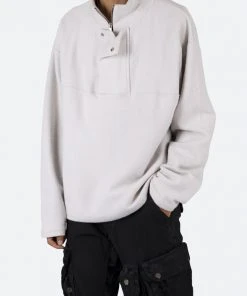 Mnml Outerwear Quarter Zip Pullover - Off White
