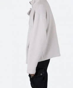 Mnml Outerwear Quarter Zip Pullover - Off White