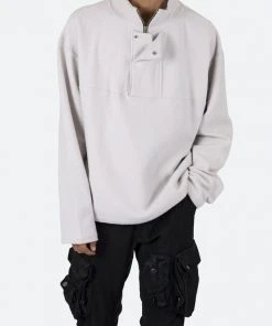 Mnml Outerwear Quarter Zip Pullover - Off White