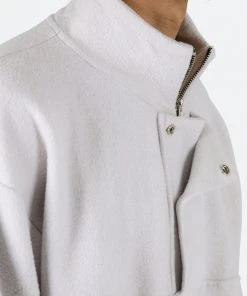 Mnml Outerwear Quarter Zip Pullover - Off White