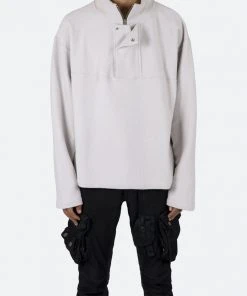 Mnml Outerwear Quarter Zip Pullover - Off White