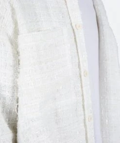 Mnml Raw Edge Flannel - White