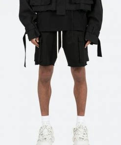 Mnml Relaxed Cargo Shorts - Black