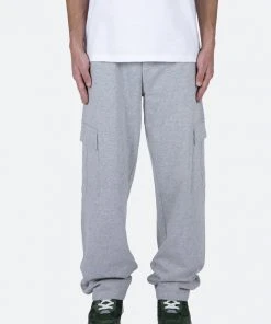 Mnml Relaxed Cargo Sweatpants - Grey Bottoms