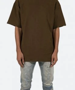 Mnml Tops Reverse Terry Tee - Brown