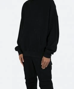Mnml Rhinestone Hoodie - Black Outerwear