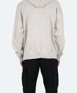 Mnml Rhinestone Hoodie - Grey