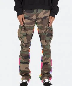Mnml Serape Bootcut Cargo Pants - Camo B Flare Denim