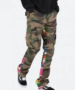 Mnml Serape Bootcut Cargo Pants - Camo B Flare Denim