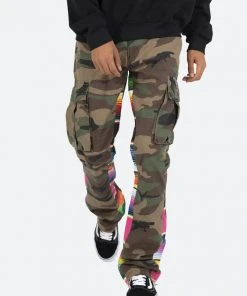 Mnml Serape Bootcut Cargo Pants - Camo B Flare Denim