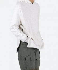 Mnml Side Zip Hoodie - Grey Outerwear