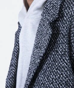 Mnml Outerwear Single Breasted Coat - Black/White