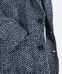 Mnml Outerwear Single Breasted Coat - Black/White