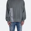Mnml Single Zip Patched Hoodie - Grey Outerwear