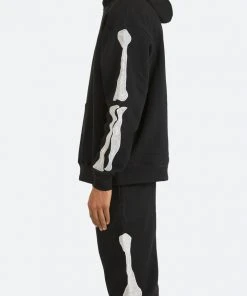 Mnml Skeleton Hoodie - Black Outerwear