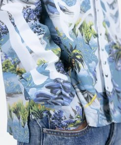 Mnml Tops Skeleton Tropical Shirt - Blue