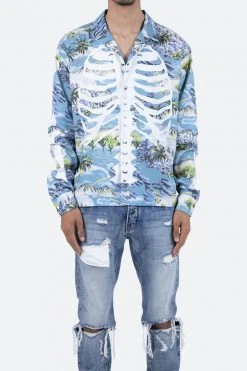 Mnml Tops Skeleton Tropical Shirt - Blue
