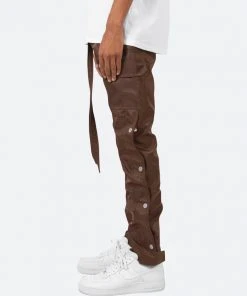 Mnml Snap Zipper II Cargo Pants - Brown