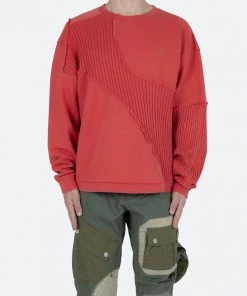 Mnml Split Sweater Crewneck - Red
