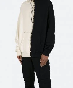 Mnml Split Wash Hoodie - Black/White