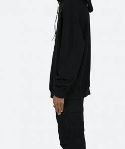 Mnml Split Wash Hoodie - Black/White