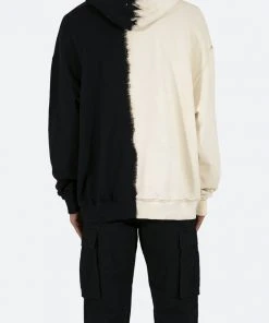 Mnml Split Wash Hoodie - Black/White