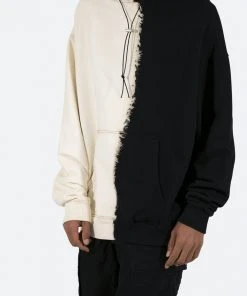 Mnml Split Wash Hoodie - Black/White