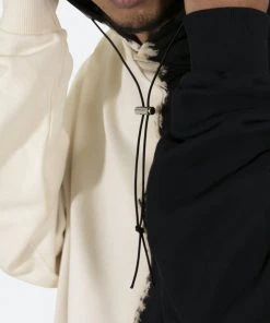 Mnml Split Wash Hoodie - Black/White