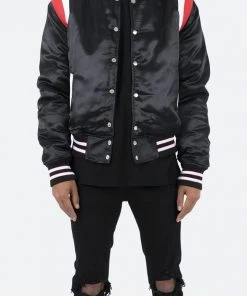 Mnml Teddy Bomber Jacket - Black/Red