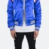 Mnml Teddy Bomber Jacket - Blue/Red Outerwear
